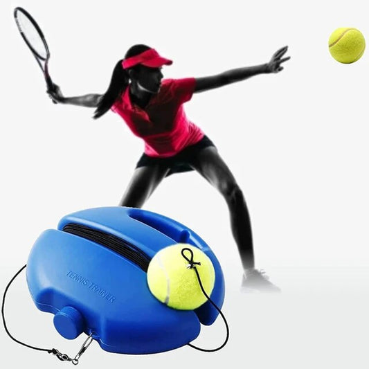Heavy Duty Tennis Training Aids Base with Elastic Rope Ball Practice Self-Duty Rebound Tennis Trainer Partner Sparring Device